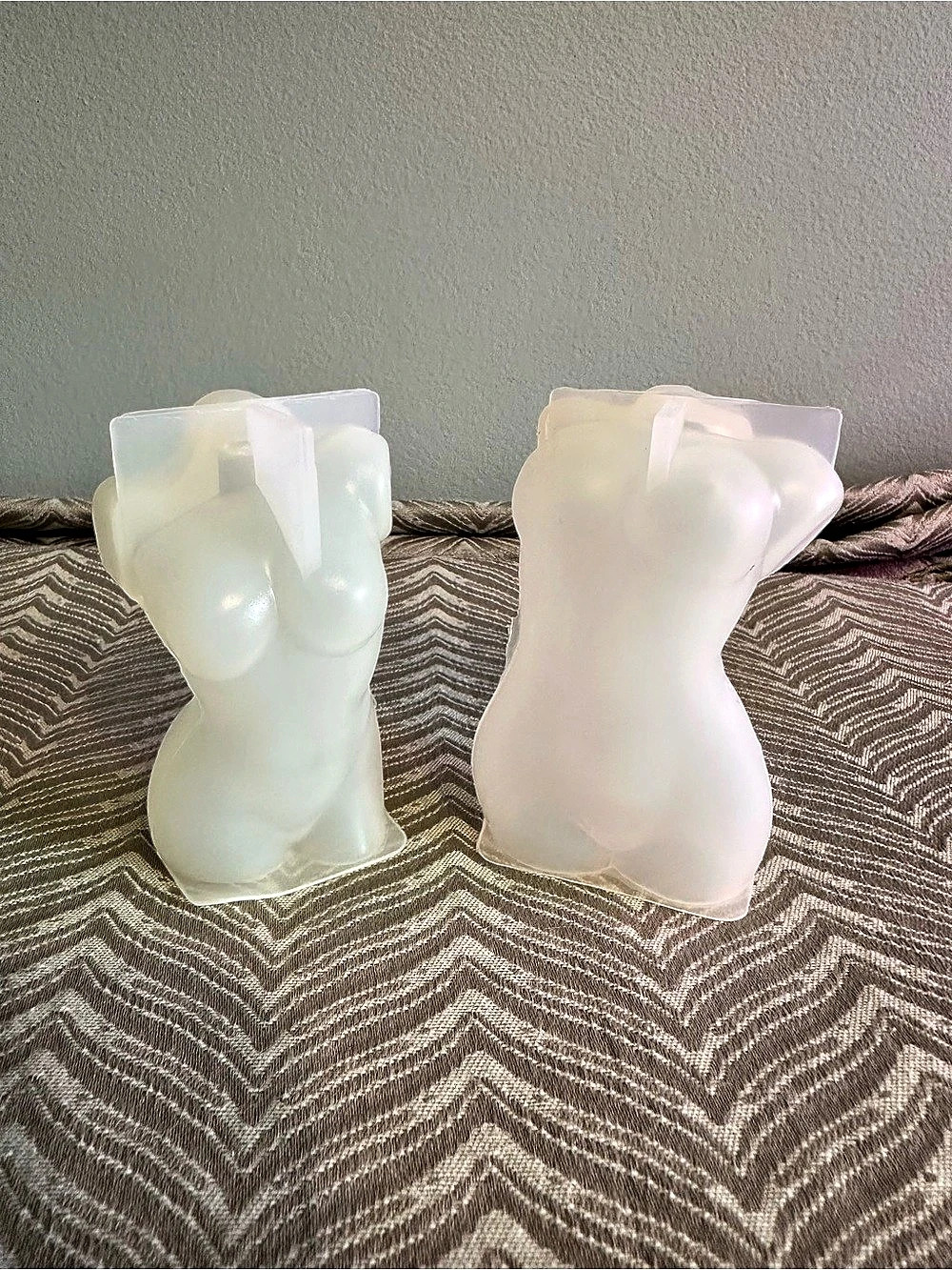 NWOT Female Torso Goddess Body Silicone Molds Craft Set 2pc